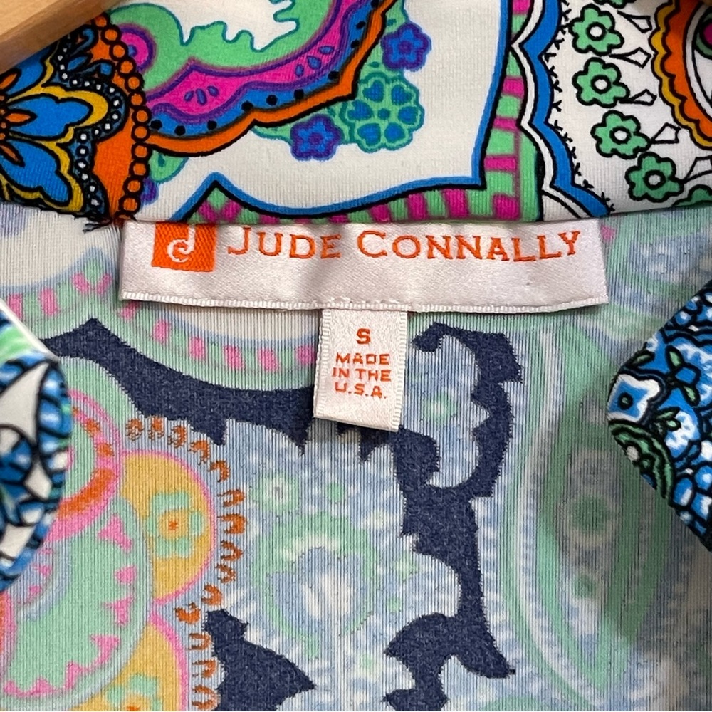 Jude Connally Ruthie Long Sleeve Split Neck Floral Paisley Tunic Top Small - Picture 6 of 11